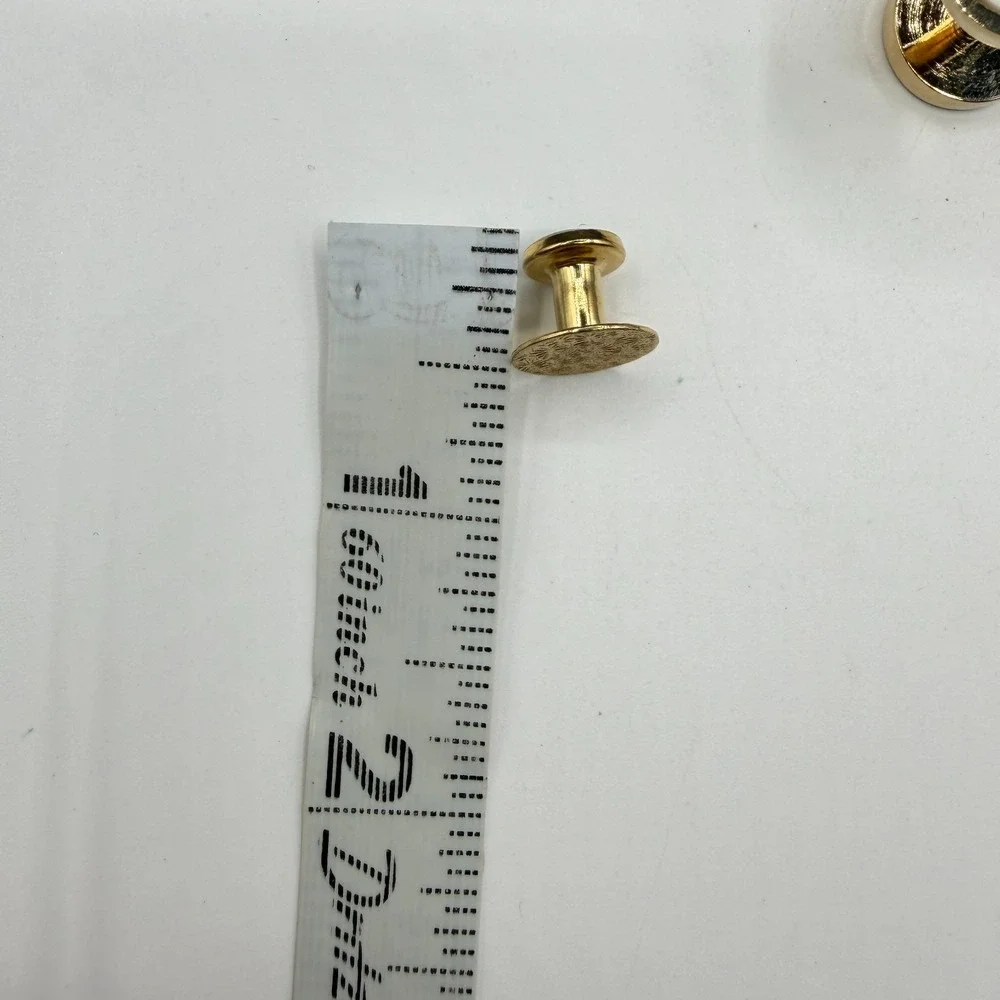 Gold Tone Tuxedo Stud Cufflink Set Black Mother of Pearl Formal Dress Shirt